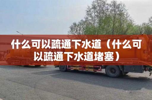 什么可以疏通下水道（什么可以疏通下水道堵塞）