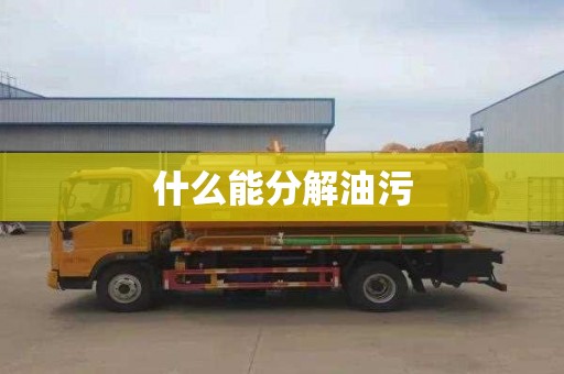 什么能分解油污
