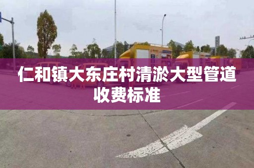 仁和镇大东庄村清淤大型管道收费标准