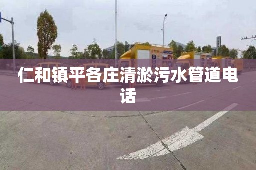 仁和镇平各庄清淤污水管道电话