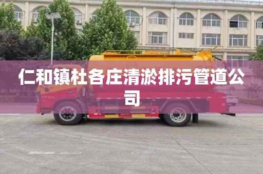 仁和镇杜各庄清淤排污管道公司