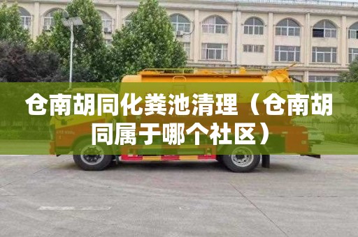 仓南胡同化粪池清理（仓南胡同属于哪个社区）