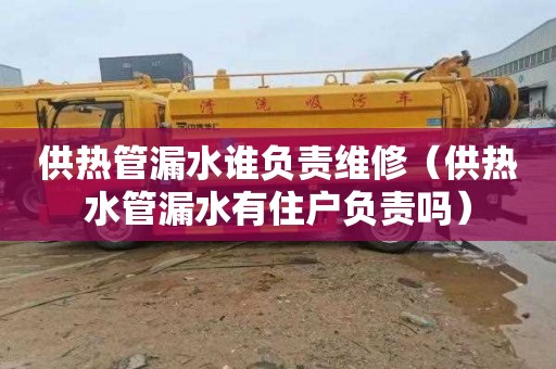 供热管漏水谁负责维修（供热水管漏水有住户负责吗）