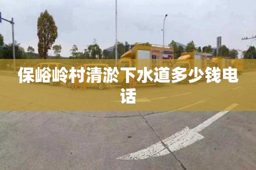 保峪岭村清淤下水道多少钱电话