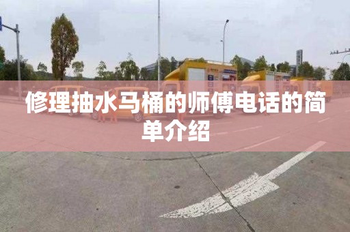 修理抽水马桶的师傅电话的简单介绍