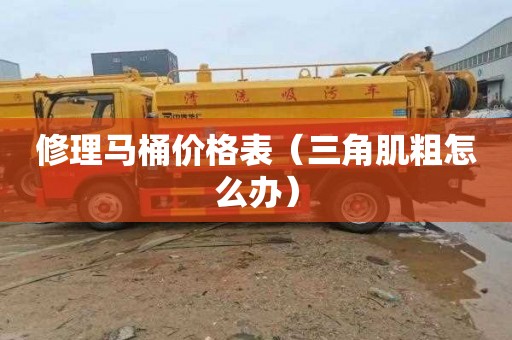 修理马桶价格表（三角肌粗怎么办）