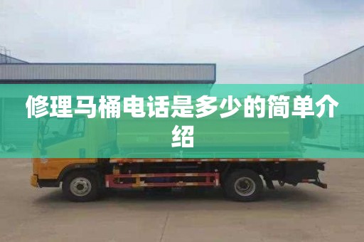 修理马桶电话是多少的简单介绍