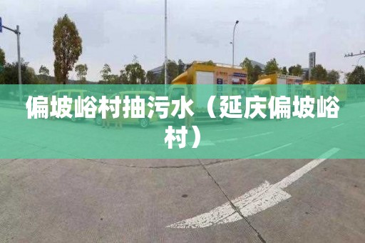 偏坡峪村抽污水（延庆偏坡峪村）