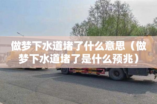 做梦下水道堵了什么意思（做梦下水道堵了是什么预兆）