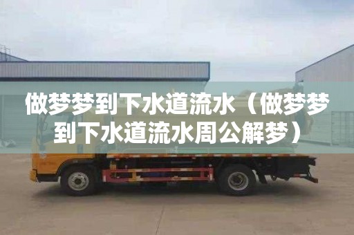 做梦梦到下水道流水（做梦梦到下水道流水周公解梦）