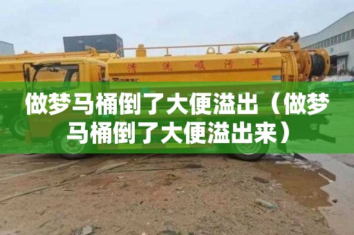做梦马桶倒了大便溢出（做梦马桶倒了大便溢出来）