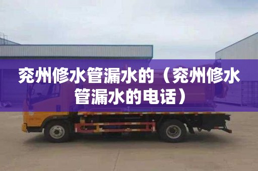 兖州修水管漏水的（兖州修水管漏水的电话）