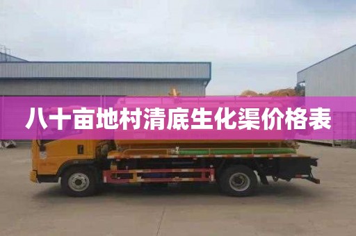 八十亩地村清底生化渠价格表