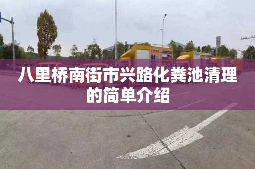 八里桥南街市兴路化粪池清理的简单介绍