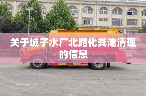关于城子水厂北路化粪池清理的信息