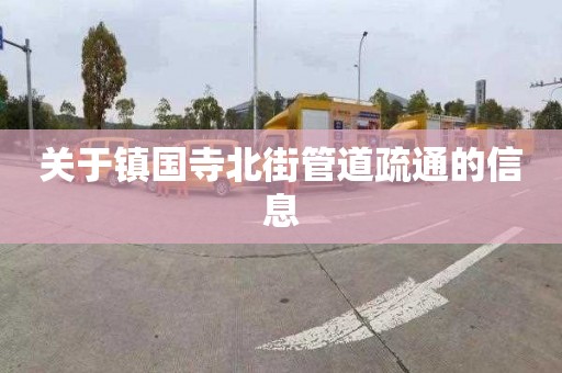 关于镇国寺北街管道疏通的信息