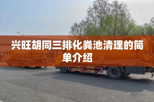 兴旺胡同三排化粪池清理的简单介绍