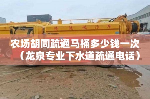 农场胡同疏通马桶多少钱一次（龙泉专业下水道疏通电话）