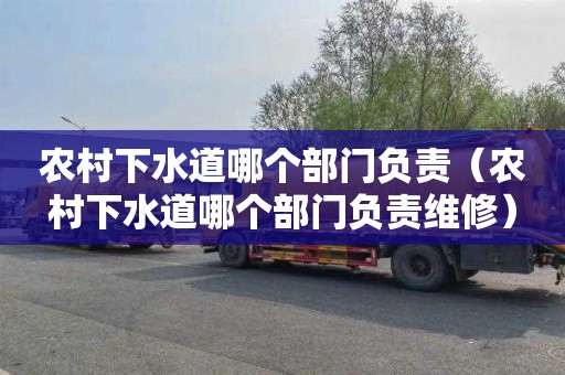 农村下水道哪个部门负责（农村下水道哪个部门负责维修）
