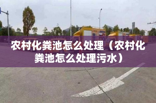 农村化粪池怎么处理（农村化粪池怎么处理污水）