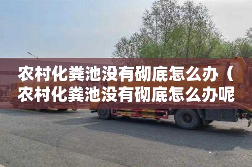 农村化粪池没有砌底怎么办（农村化粪池没有砌底怎么办呢）