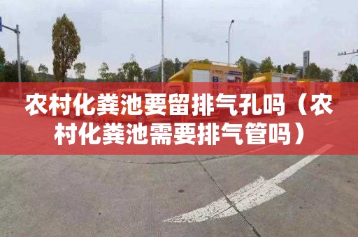 农村化粪池要留排气孔吗（农村化粪池需要排气管吗）