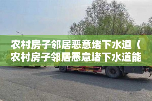 农村房子邻居恶意堵下水道（农村房子邻居恶意堵下水道能定罪吗）