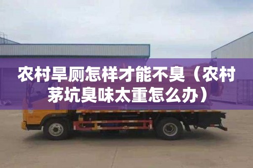 农村旱厕怎样才能不臭（农村茅坑臭味太重怎么办）