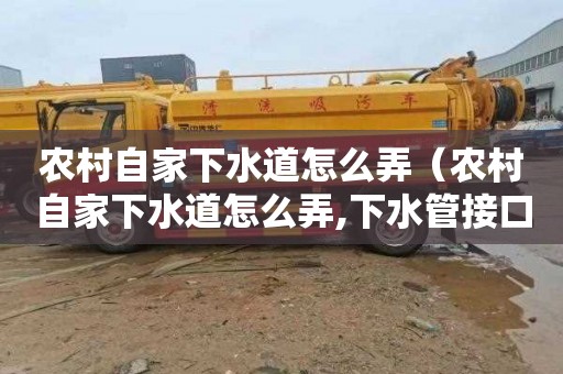 农村自家下水道怎么弄（农村自家下水道怎么弄,下水管接口怎么接?）