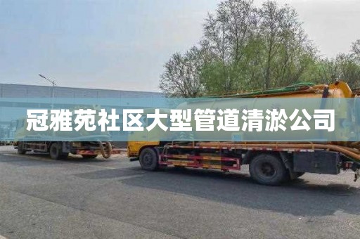 冠雅苑社区大型管道清淤公司