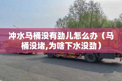 冲水马桶没有劲儿怎么办（马桶没堵,为啥下水没劲）