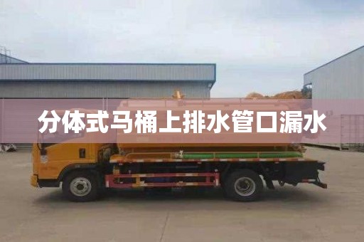 分体式马桶上排水管口漏水