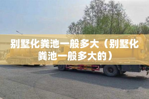 别墅化粪池一般多大（别墅化粪池一般多大的）