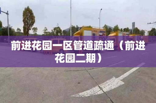 前进花园一区管道疏通（前进花园二期）