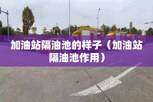 加油站隔油池的样子（加油站隔油池作用）