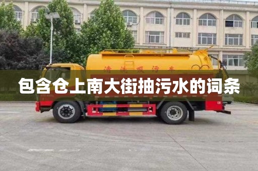 包含仓上南大街抽污水的词条
