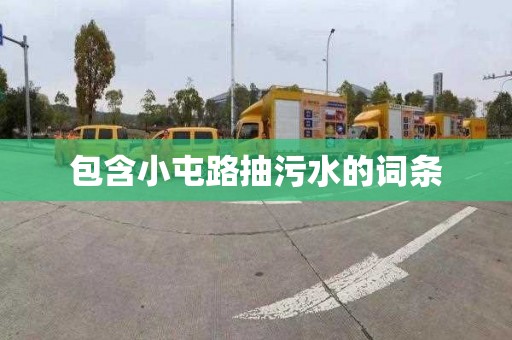 包含小屯路抽污水的词条