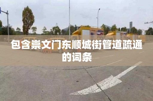 包含崇文门东顺城街管道疏通的词条