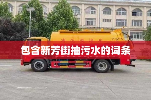 包含新芳街抽污水的词条