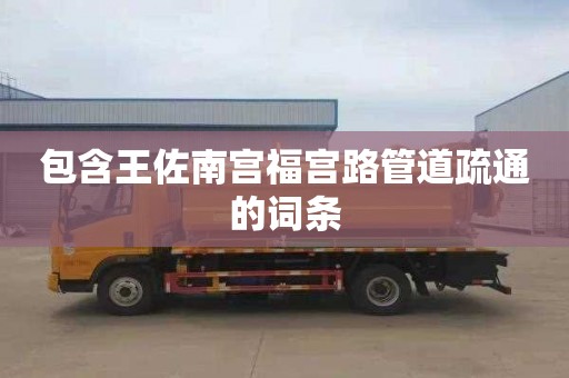 包含王佐南宫福宫路管道疏通的词条
