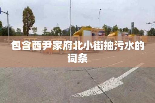 包含西尹家府北小街抽污水的词条