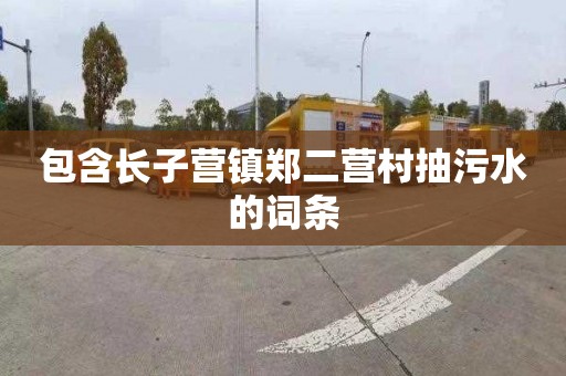 包含长子营镇郑二营村抽污水的词条