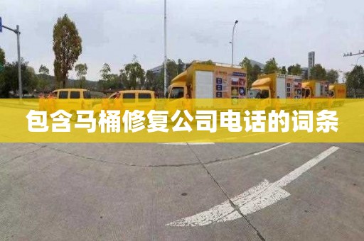 包含马桶修复公司电话的词条