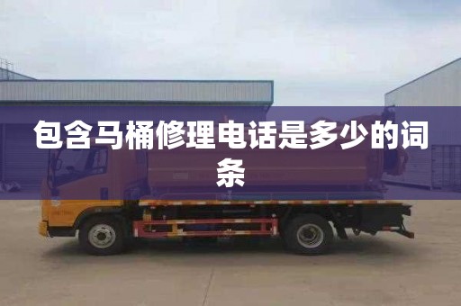 包含马桶修理电话是多少的词条