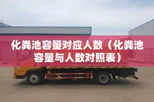 化粪池容量对应人数（化粪池容量与人数对照表）