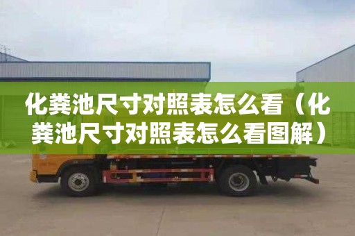 化粪池尺寸对照表怎么看（化粪池尺寸对照表怎么看图解）