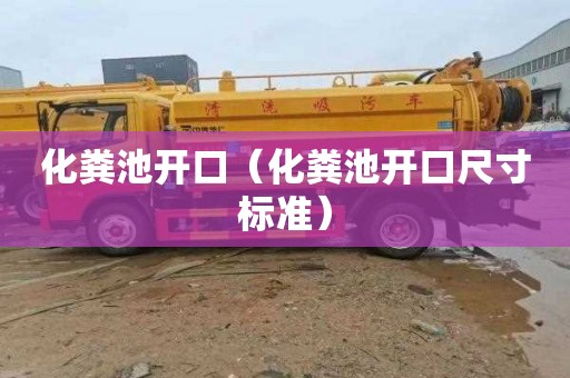 化粪池开口（化粪池开口尺寸标准）