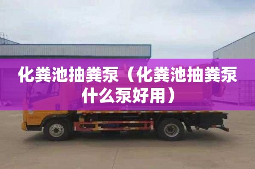 化粪池抽粪泵（化粪池抽粪泵什么泵好用）