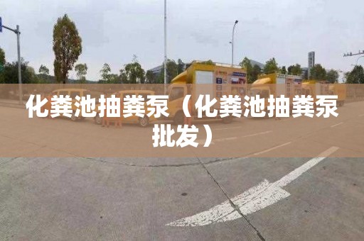 化粪池抽粪泵（化粪池抽粪泵批发）