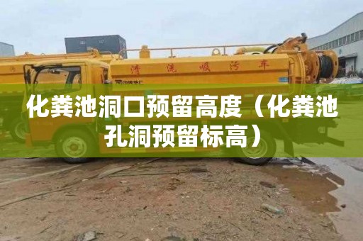 化粪池洞口预留高度（化粪池孔洞预留标高）
